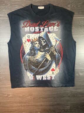 Dead Love's Hostage Graphic Muscle Tee - Black